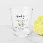 Gastgeschenk Hochzeit Vielen Dank Schnapsglas (Vorderseite)