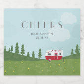 Gastgeschenk Hochzeit Vintag Camper Thema Bierflaschenetikett (Einzelnes Label)