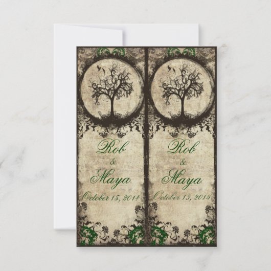 Gastgeschenk Hochzeit Vintager neuer Lesezeichen (Vorderseite)