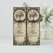 Gastgeschenk Hochzeit Vintager neuer Lesezeichen (Stehend Vorderseite)