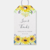 Gastgeschenk Hochzeit von Blumenfeldern Geschenkanhänger (Vorderseite)