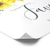 Gastgeschenk Hochzeit von Blumenfeldern Poster (Ecke)