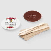 Gastgeschenk Hochzeit von Burgund Rot und Rosa Fächer (Non-assembled)