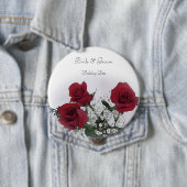 Gastgeschenk Hochzeit von rote Rosen Button (Beispiel)