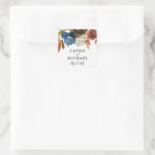 Gastgeschenk Hochzeit von Seeschiffen und Rostflor Quadratischer Aufkleber (Tasche)