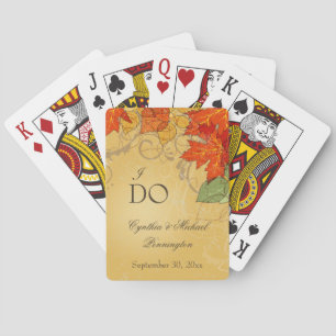 Gastgeschenk Hochzeit von Vintagen Orangengold-Her Spielkarten
