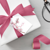 Gastgeschenk Hochzeit Wasserfarbe Kirsche Blossom Geschenkanhänger