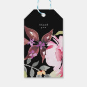 Gastgeschenk Hochzeit Watercolor Florals Geschenkanhänger (Vorderseite)