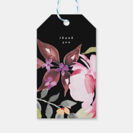 Gastgeschenk Hochzeit Watercolor Florals Geschenkanhänger