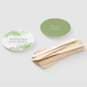 Gastgeschenk Hochzeit Watercolor Greenerity Foliag Fächer (Non-assembled)