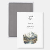 Gastgeschenk Hochzeit Weihnachtsabenteuer Outdoor  Magnet (Vorderseite/Rückseite)