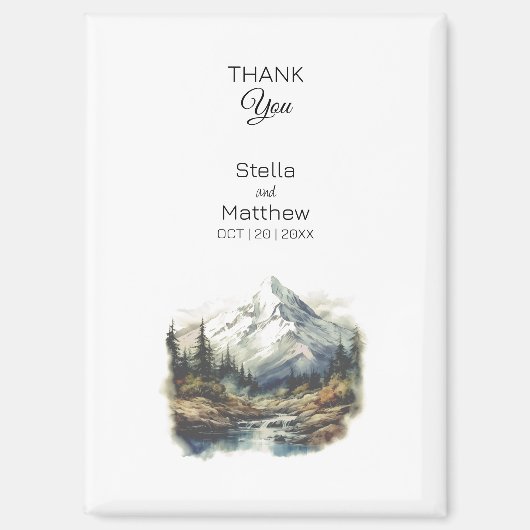 Gastgeschenk Hochzeit Weihnachtsabenteuer Outdoor Magnet (Vorderseite)