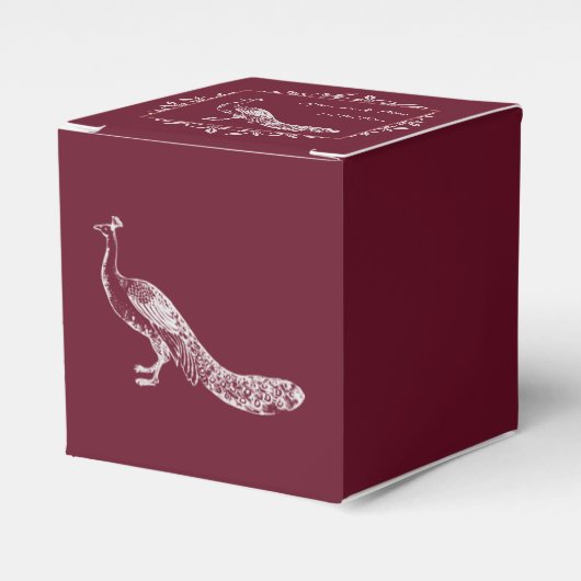 Gastgeschenk Hochzeit "Weinpfau Geblüht" Geschenkschachtel (Vorderseite)