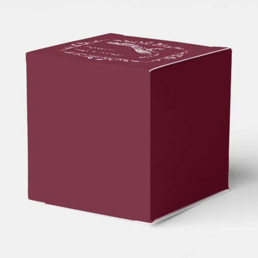 Gastgeschenk Hochzeit "Weinpfau Geblüht" Geschenkschachtel (Rückseite)