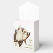 Gastgeschenk Hochzeit "Weiße Vögel" Geschenkschachtel (Geöffnet)