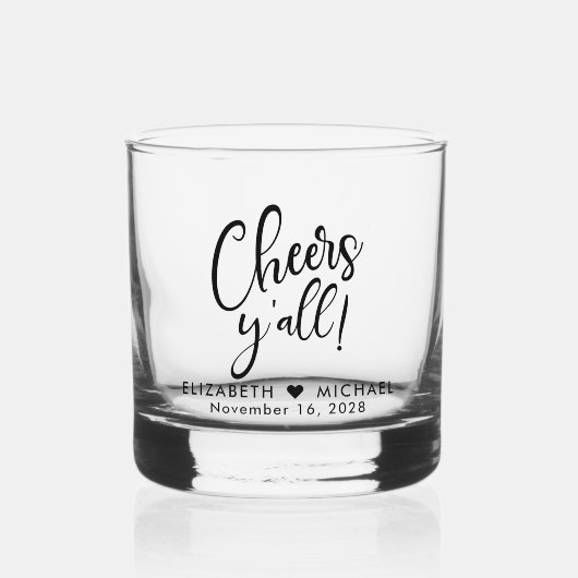 Gastgeschenk Hochzeit Whiskyglas (Vorderseite)