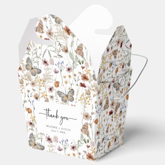 Gastgeschenk Hochzeit White Boho Geschenkschachtel (Geöffnet)