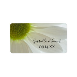 Gastgeschenk Hochzeit "White Daisy Petals" Adressaufkleber