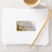 Gastgeschenk Hochzeit "White Orchid" Adressaufkleber (Insitu)