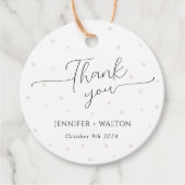 Gastgeschenk Hochzeit "White Pearls" Geschenkanhänger (Vorderseite)