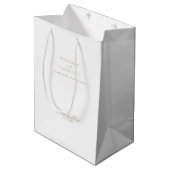 Gastgeschenk Hochzeit Willkommensgruß Vielen Dank  Mittlere Geschenktüte (Vorderseite Schrägansicht)