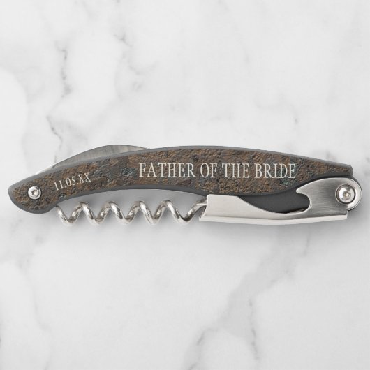 Gastgeschenk Hochzeit Wine Corkschraube Flasche Öf Kellnermesser (Rückseite)