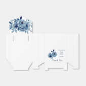 Gastgeschenk Hochzeit Winter Dusty Blue Peony Geschenkschachtel (Ungefaltet)