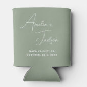 Gastgeschenk Hochzeit wird grün gesetzt, um zu hab Dosenkühler (Rückseite)