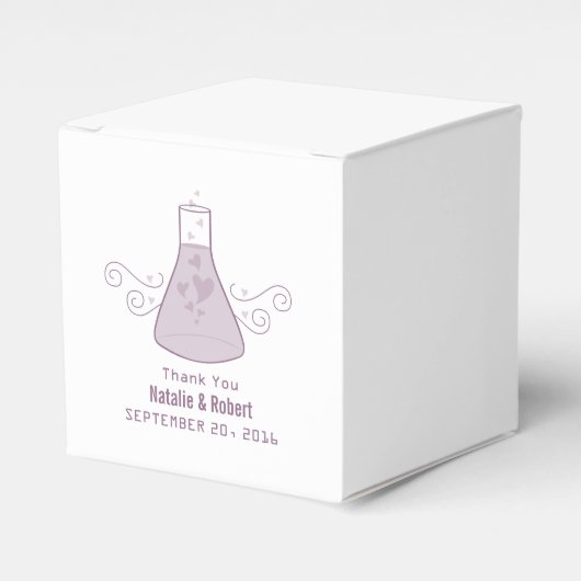 Gastgeschenk Hochzeiten für lila Süßchemie Geschenkschachtel (Vorderseite)