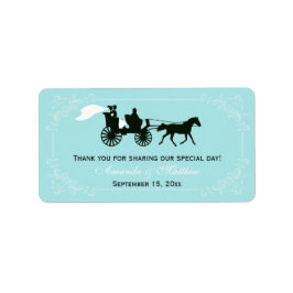 Gastgeschenk Hochzeiten für Märchenpferde und -tra Adressaufkleber