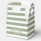Gastgeschenk Hochzeiten für Muster in grünen Strei Geschenkschachtel (Geöffnet)
