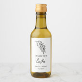 Gastgeschenk Hochzeiten für Olivenöl Weinetikett (Vorderseite)