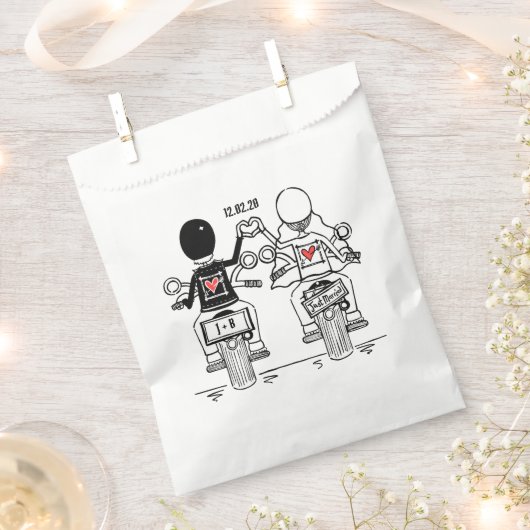Gastgeschenk Hochzeiten für personalisierte Motorr Geschenktütchen (Ausgeschnitten)