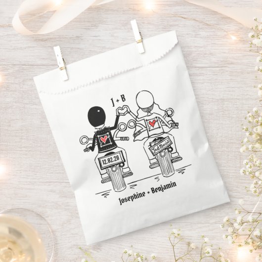 Gastgeschenk Hochzeiten für personalisierte Motorr Geschenktütchen (Ausgeschnitten)