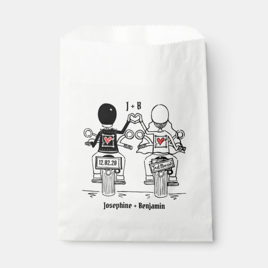 Gastgeschenk Hochzeiten für personalisierte Motorr Geschenktütchen (Vorderseite)