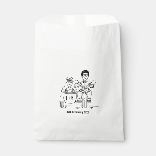 Gastgeschenk Hochzeiten für personalisierte Motorr Geschenktütchen (Vorderseite)