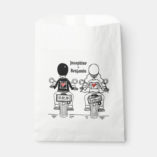Gastgeschenk Hochzeiten für personalisierte Motorr Geschenktütchen (Vorderseite)