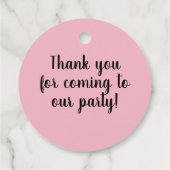 Gastgeschenk Hochzeiten für Rock and Roll Schallpl Geschenkanhänger (Rückseite)