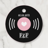 Gastgeschenk Hochzeiten für Rock and Roll Schallpl Geschenkanhänger (Vorderseite)