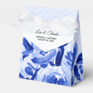 Gastgeschenk Hochzeiten für Royal Blue Watercolor Geschenkschachtel