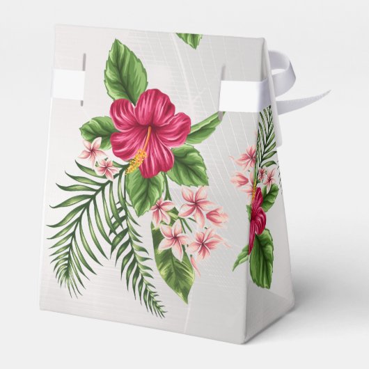 Gastgeschenk Hochzeiten für tropische Blume und Bl Geschenkschachtel (Rückseite)