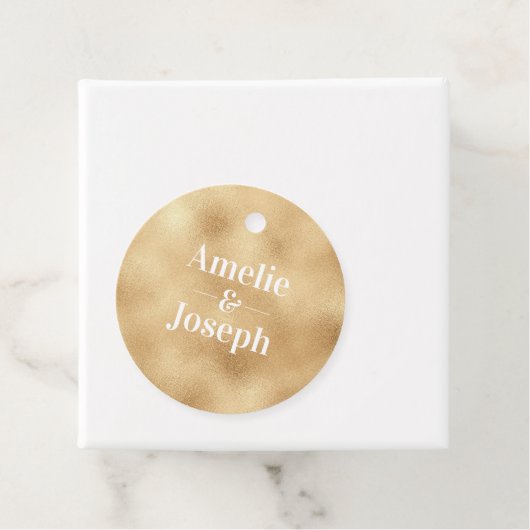 Gastgeschenk Hochzeiten mit Gold und Türkis Geschenkanhänger (Beispiel)