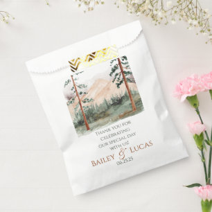 Gastgeschenk Hochzeiten mit Mountain View mit Datu Geschenktütchen