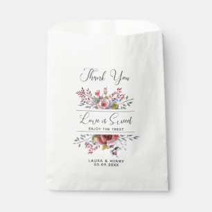 Gastgeschenk Hochzeiten mit rosa Rose Geschenktütchen