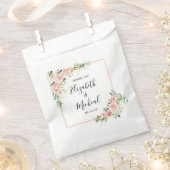 Gastgeschenk Hochzeiten mit rosa Rosen Geschenktütchen (Ausgeschnitten)