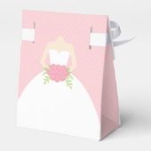 Gastgeschenk Hochzeiten (rosa Bridal Gown) Geschenkschachtel (Rückseite)