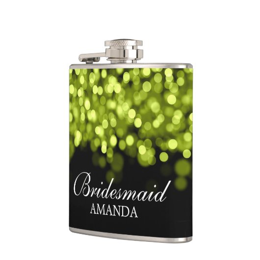 Gastgeschenk Hochzeits-grüne Lichter Flachmann (Links)