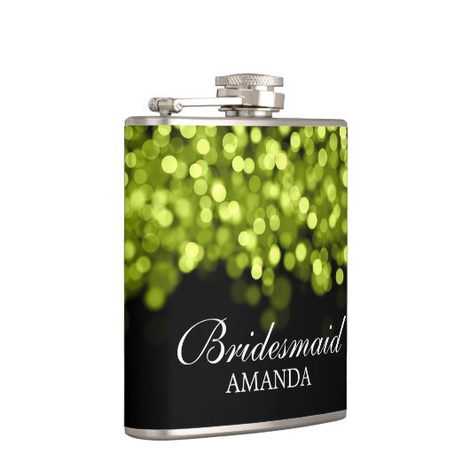 Gastgeschenk Hochzeits-grüne Lichter Flachmann (Rechts)