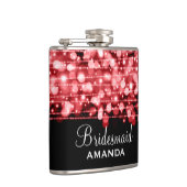 Gastgeschenk Hochzeits-Party-Glitzern rot Flachmann (Rechts)