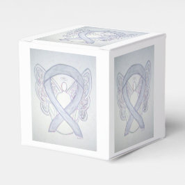 Gastgeschenk "Light Gray Awareness Ribbon Angel" Geschenkschachtel